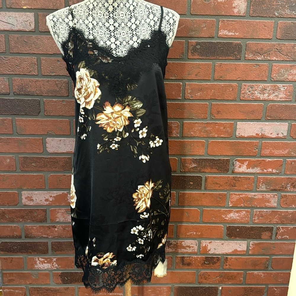 BNWT Dynamite Slip Floral Dress with Lace